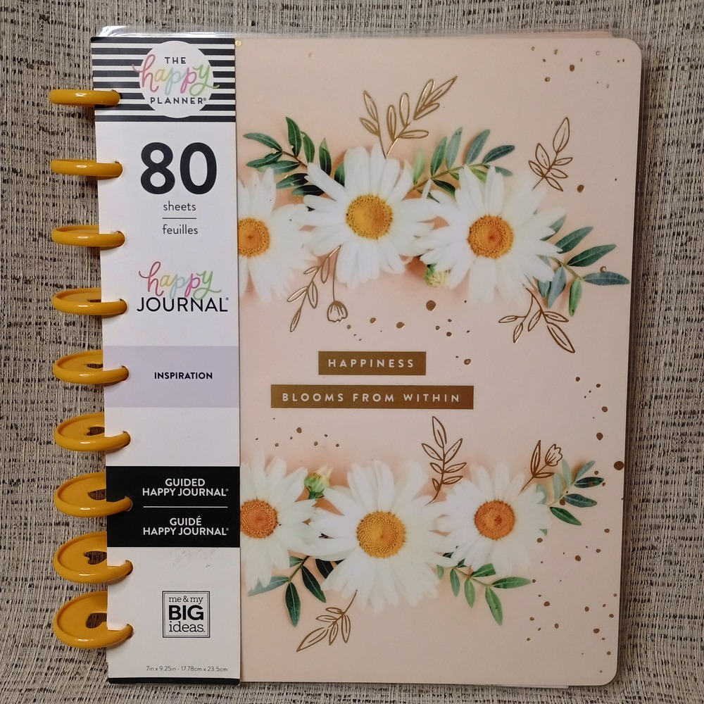 Happy Planner Pressed Florals Classic Inspiration Guided Journal 80 Sheets New